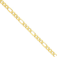 14k 8.75mm Concave Open Figaro Chain-LFG220-8