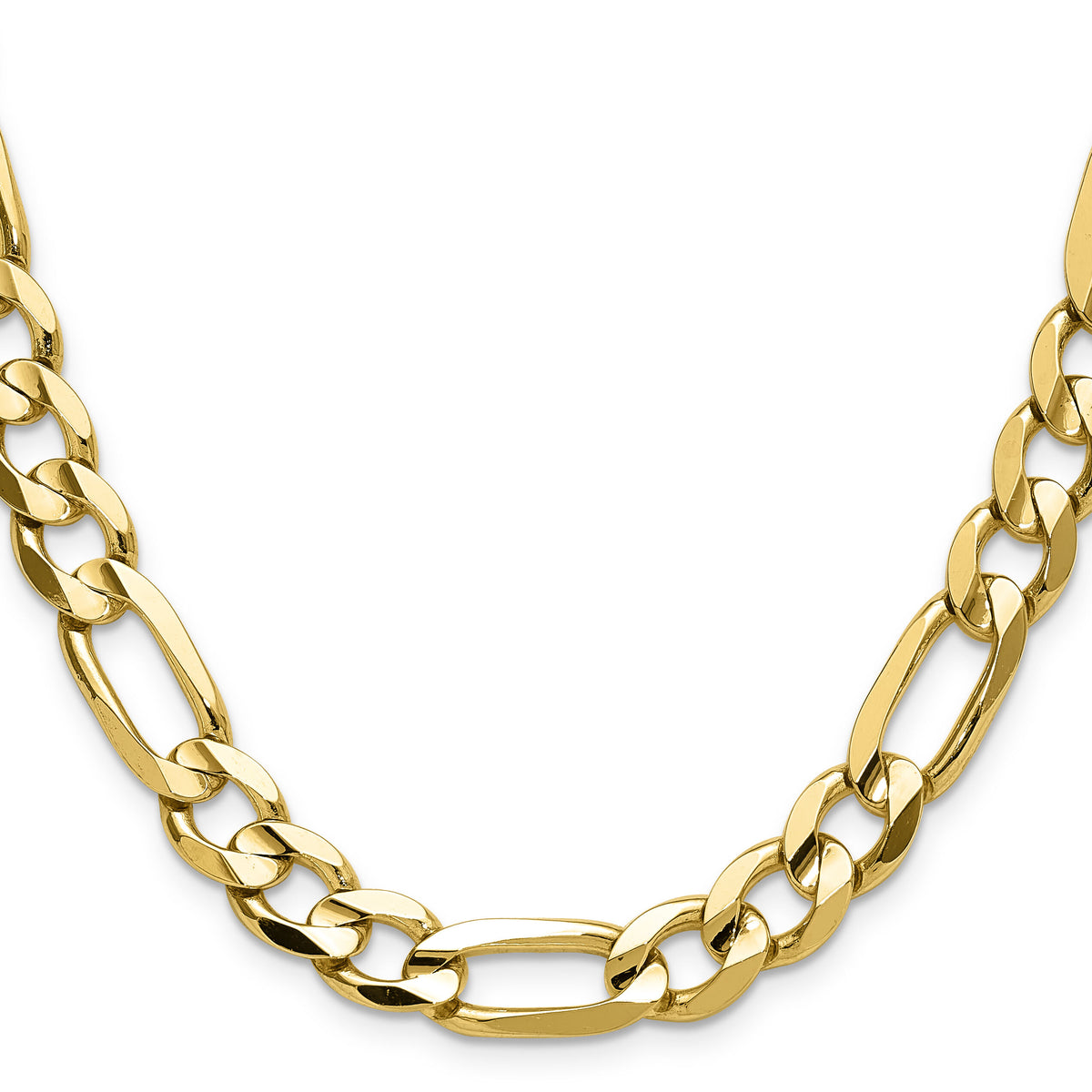 14k 10.0mm Concave Open Figaro Chain-LFG250-22