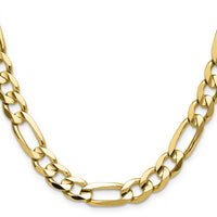 14k 10.0mm Concave Open Figaro Chain-LFG250-22