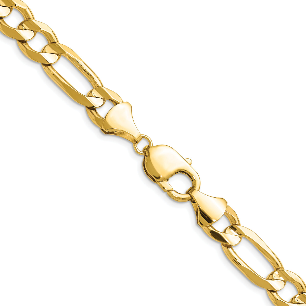 14k 10.0mm Concave Open Figaro Chain-LFG250-22