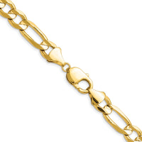 14k 10.0mm Concave Open Figaro Chain-LFG250-22