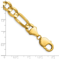 14k 10.0mm Concave Open Figaro Chain-LFG250-22