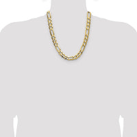 14k 10.0mm Concave Open Figaro Chain-LFG250-22