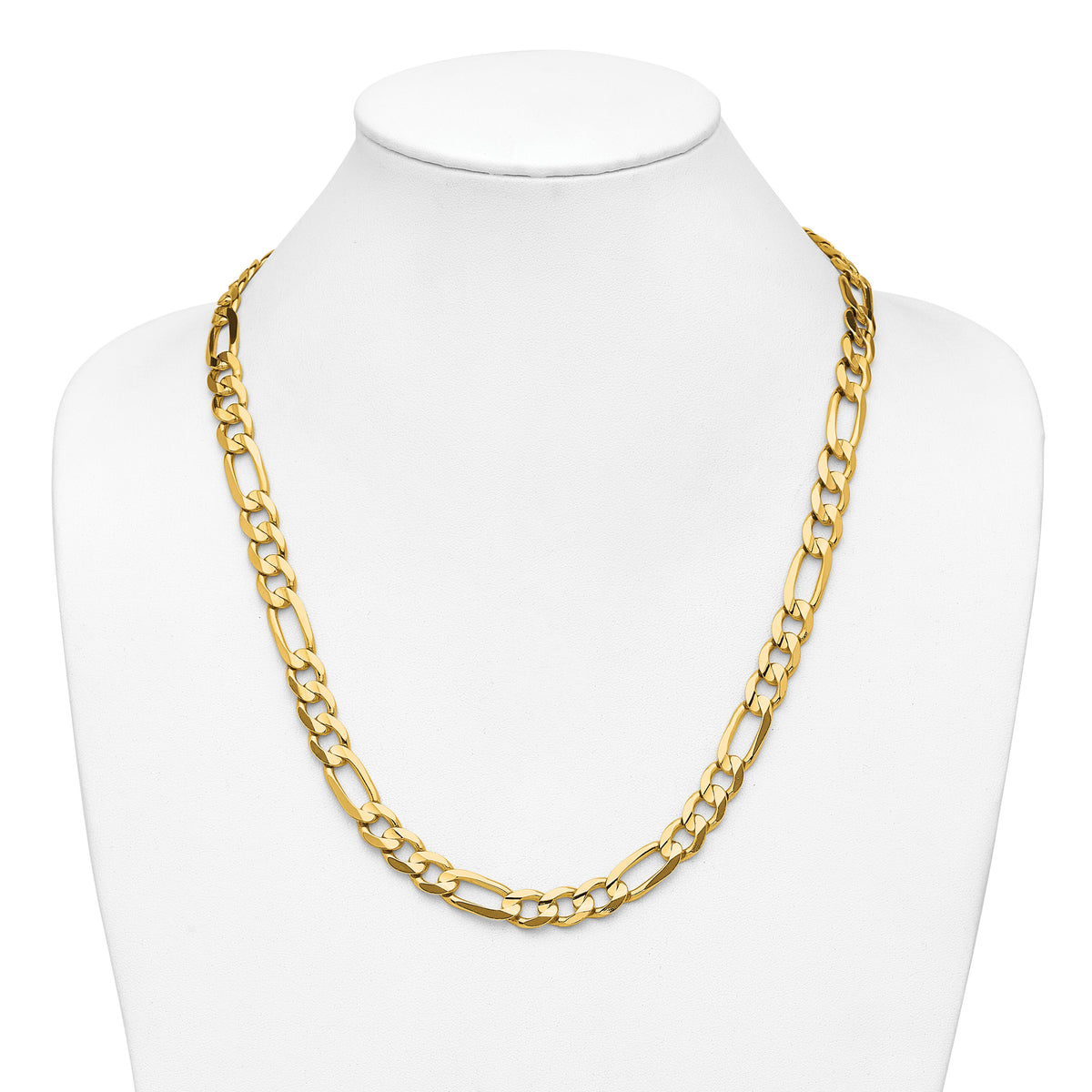 14k 10.0mm Concave Open Figaro Chain-LFG250-24