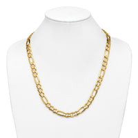 14k 10.0mm Concave Open Figaro Chain-LFG250-24