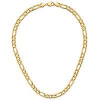 14k 10.0mm Concave Open Figaro Chain-LFG250-24