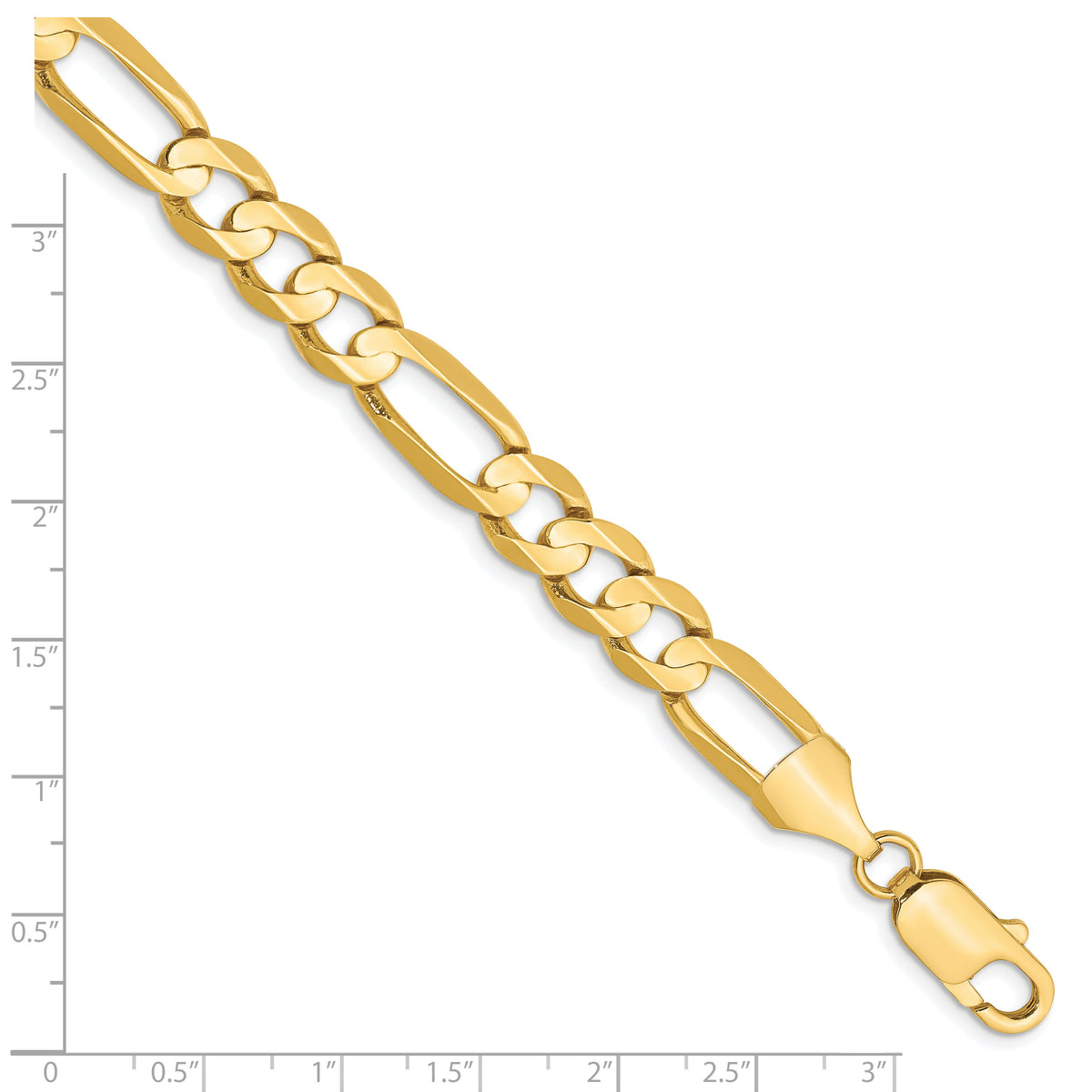 14k 10.0mm Concave Open Figaro Chain-LFG250-8
