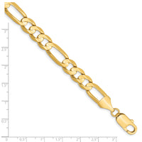 14k 10.0mm Concave Open Figaro Chain-LFG250-8