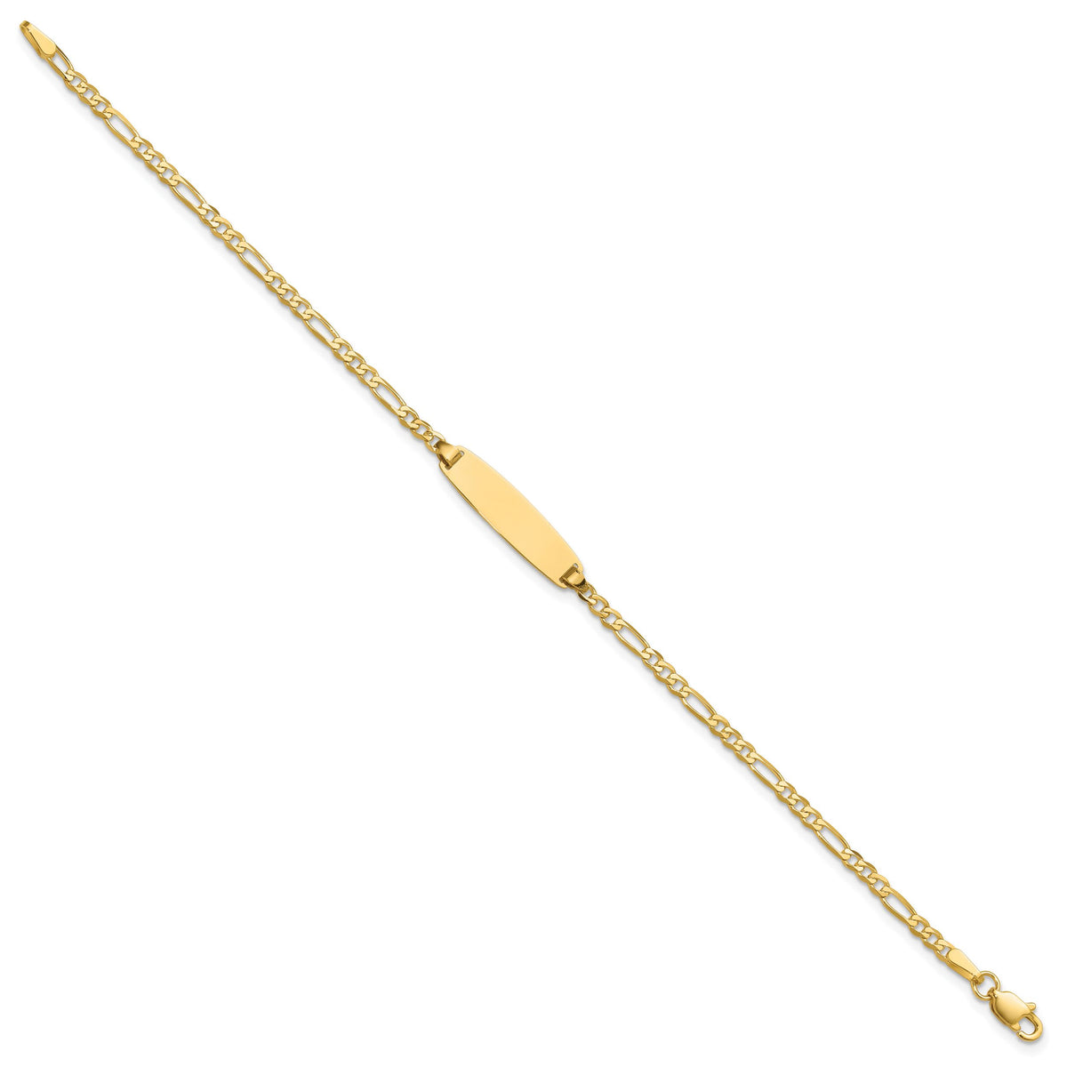 14k Figaro Link ID Bracelet-LID104-8