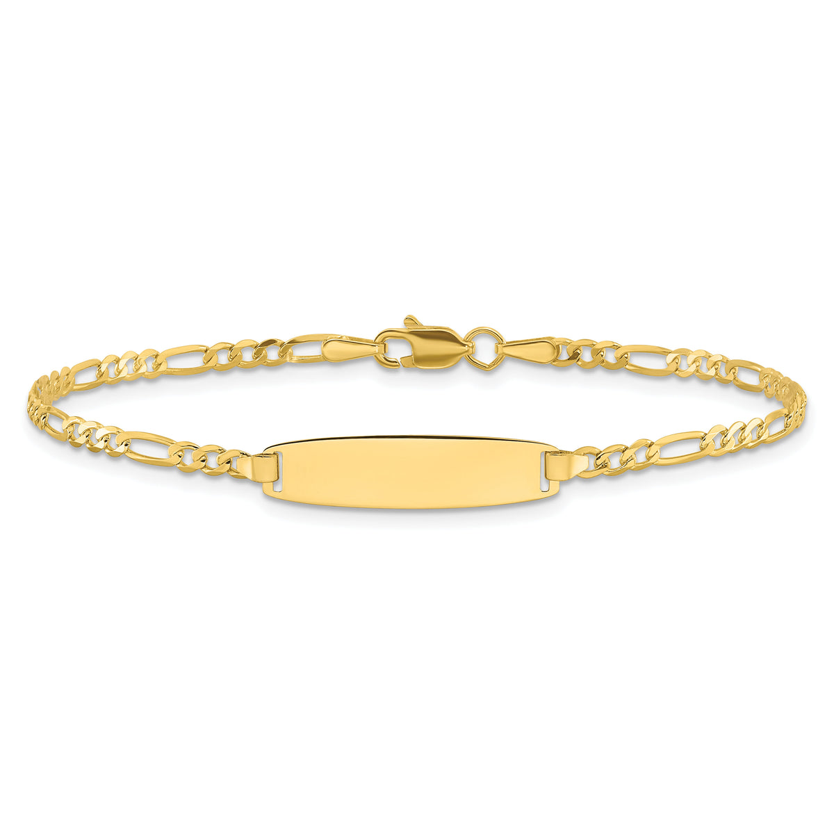 14k Figaro Link ID Bracelet-LID104-8