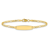 14k Figaro Link ID Bracelet-LID104-8