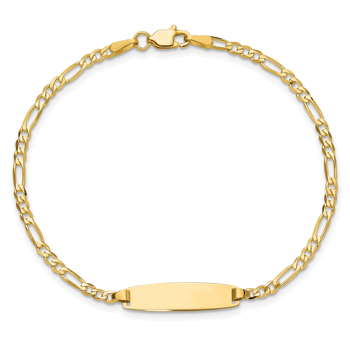 14k Figaro Link ID Bracelet-LID104-8
