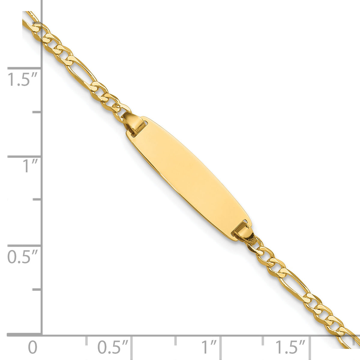 14k Figaro Link ID Bracelet-LID104-8