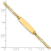 14k Figaro Link ID Bracelet-LID104-8