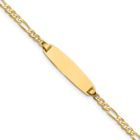 14k Figaro Link ID Bracelet-LID104-8