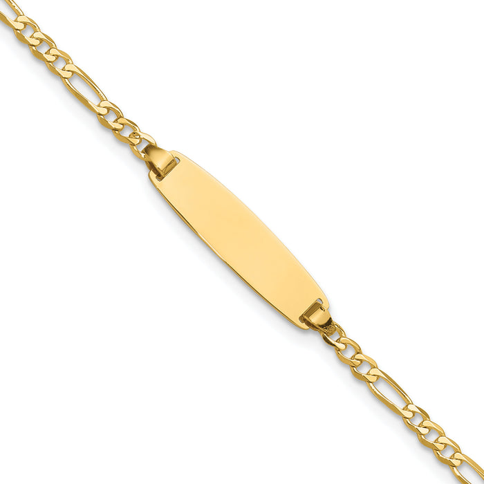 14k Figaro Link ID Bracelet-LID104-8