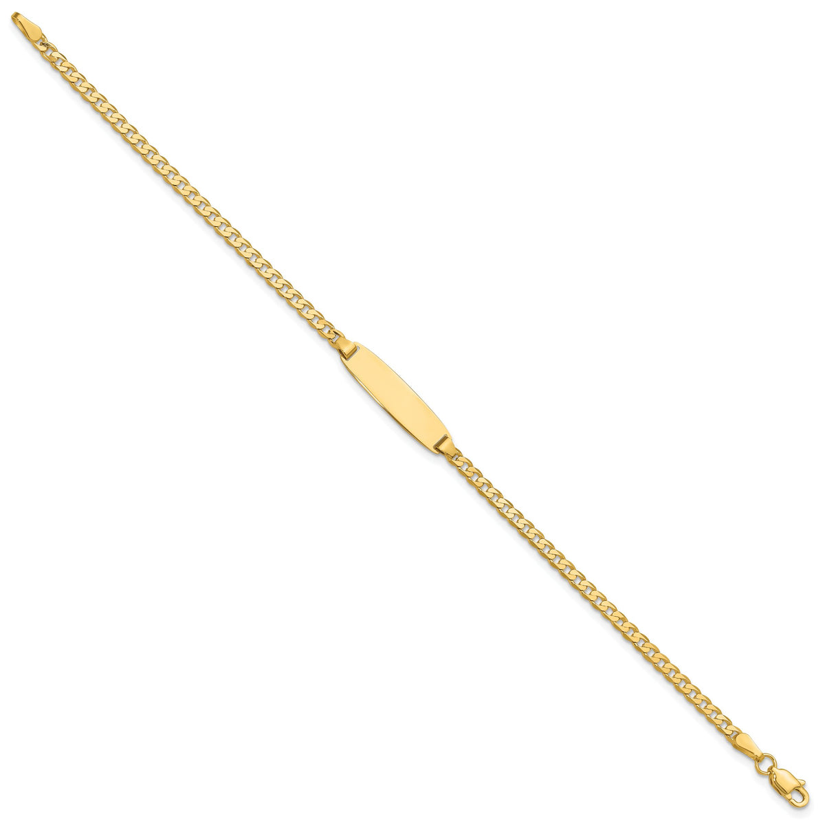 14k Curb Link ID Bracelet-LID105-7