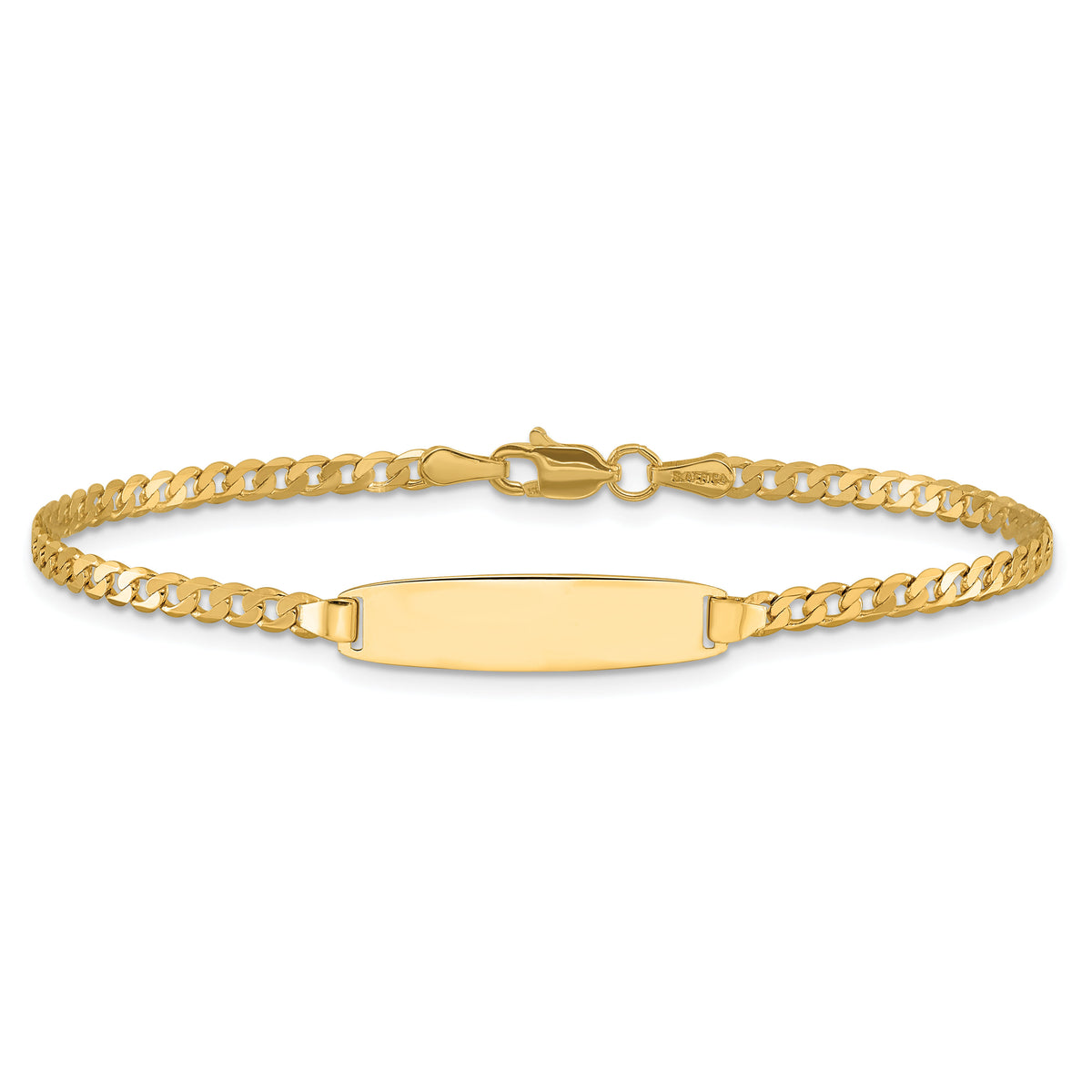 14k Curb Link ID Bracelet-LID105-7