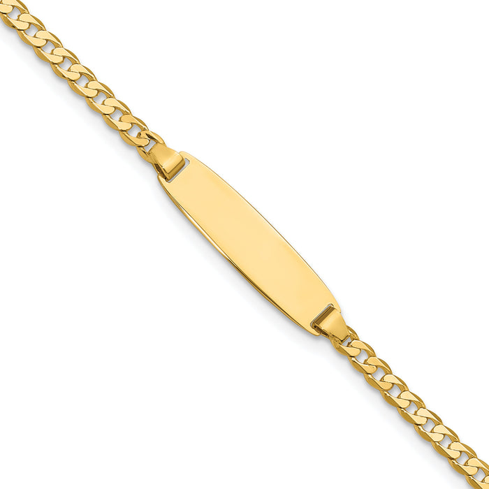 14k Curb Link ID Bracelet-LID105-7