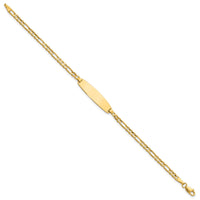 14k 3.0mm Figaro ID Bracelet-LID106-8