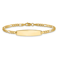 14k 3.0mm Figaro ID Bracelet-LID106-7