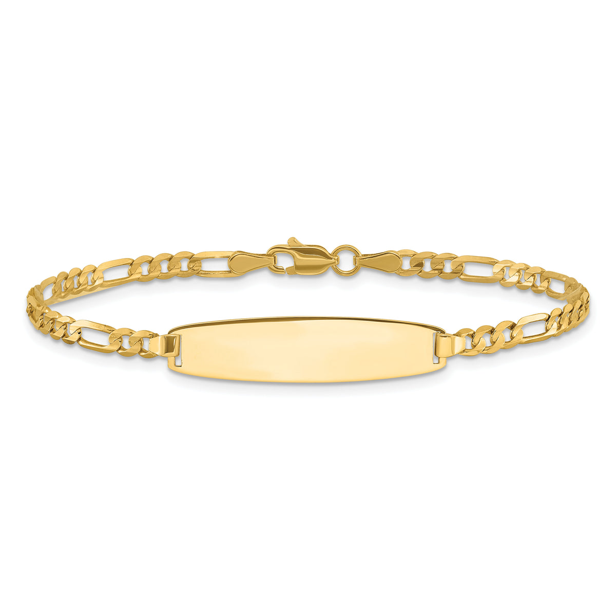 14k 3.0mm Figaro ID Bracelet-LID106-8