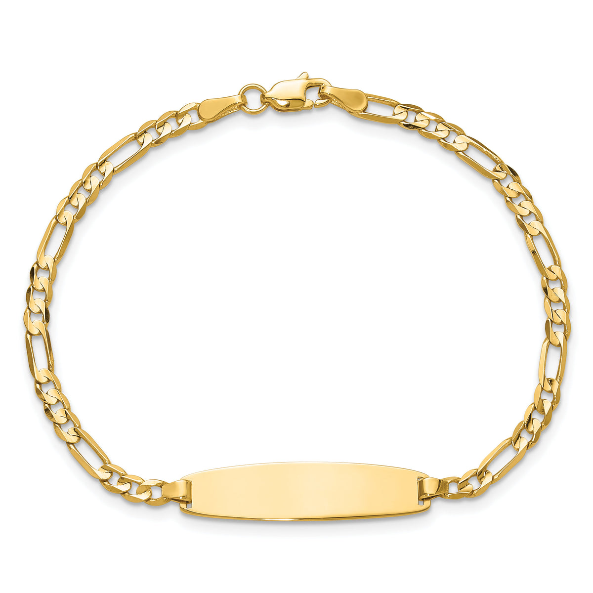 14k 3.0mm Figaro ID Bracelet-LID106-7