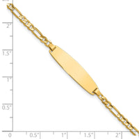 14k 3.0mm Figaro ID Bracelet-LID106-7