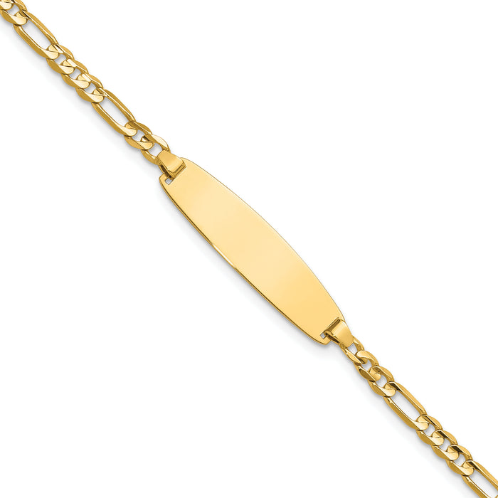 14k 3.0mm Figaro ID Bracelet-LID106-7