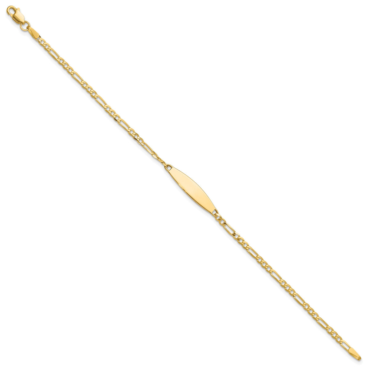 14k Figaro ID Bracelet-LID110-7