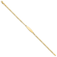 14k Figaro Link ID Bracelet-LID110-8