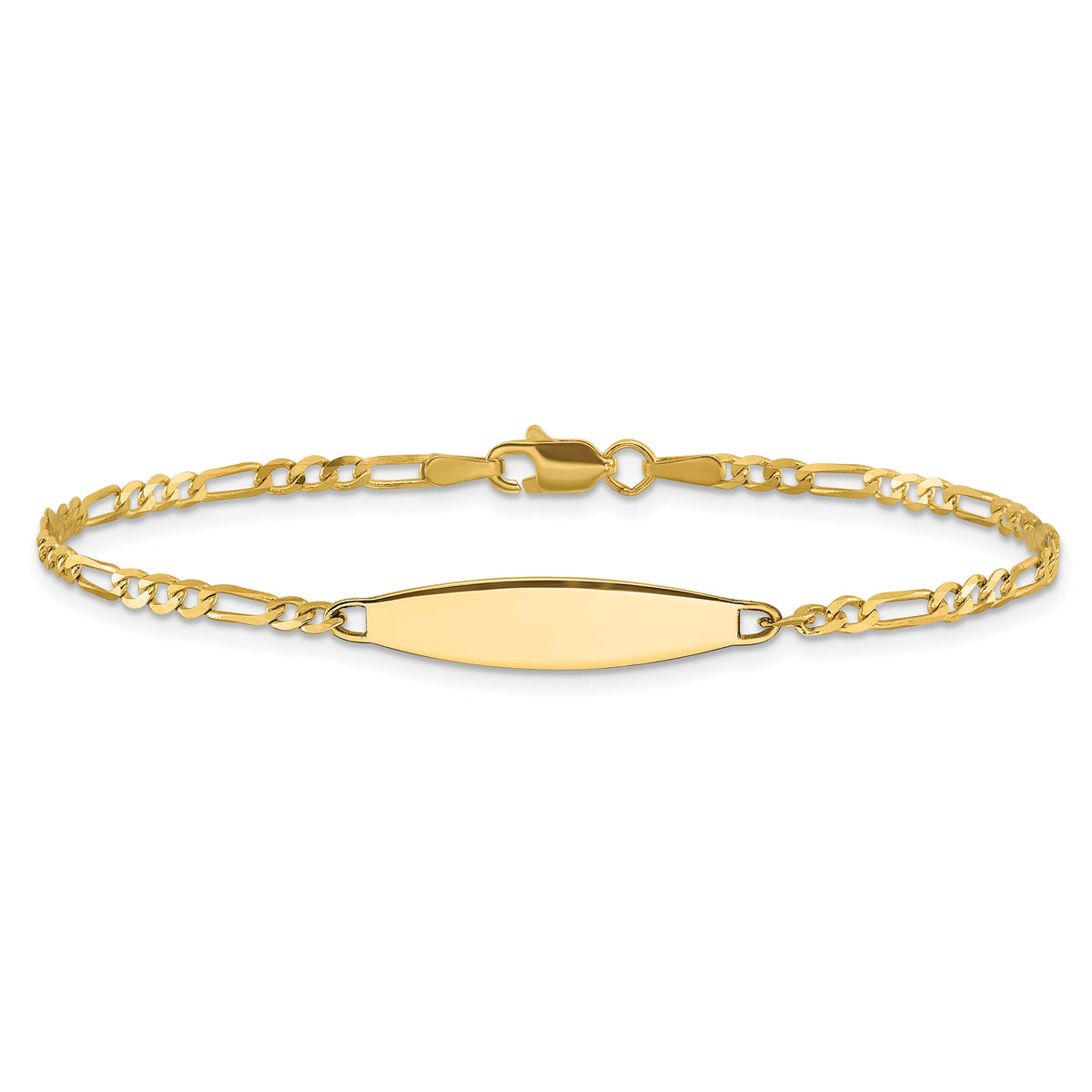14k Figaro Link ID Bracelet-LID110-8