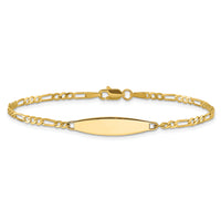 14k Figaro Link ID Bracelet-LID110-8