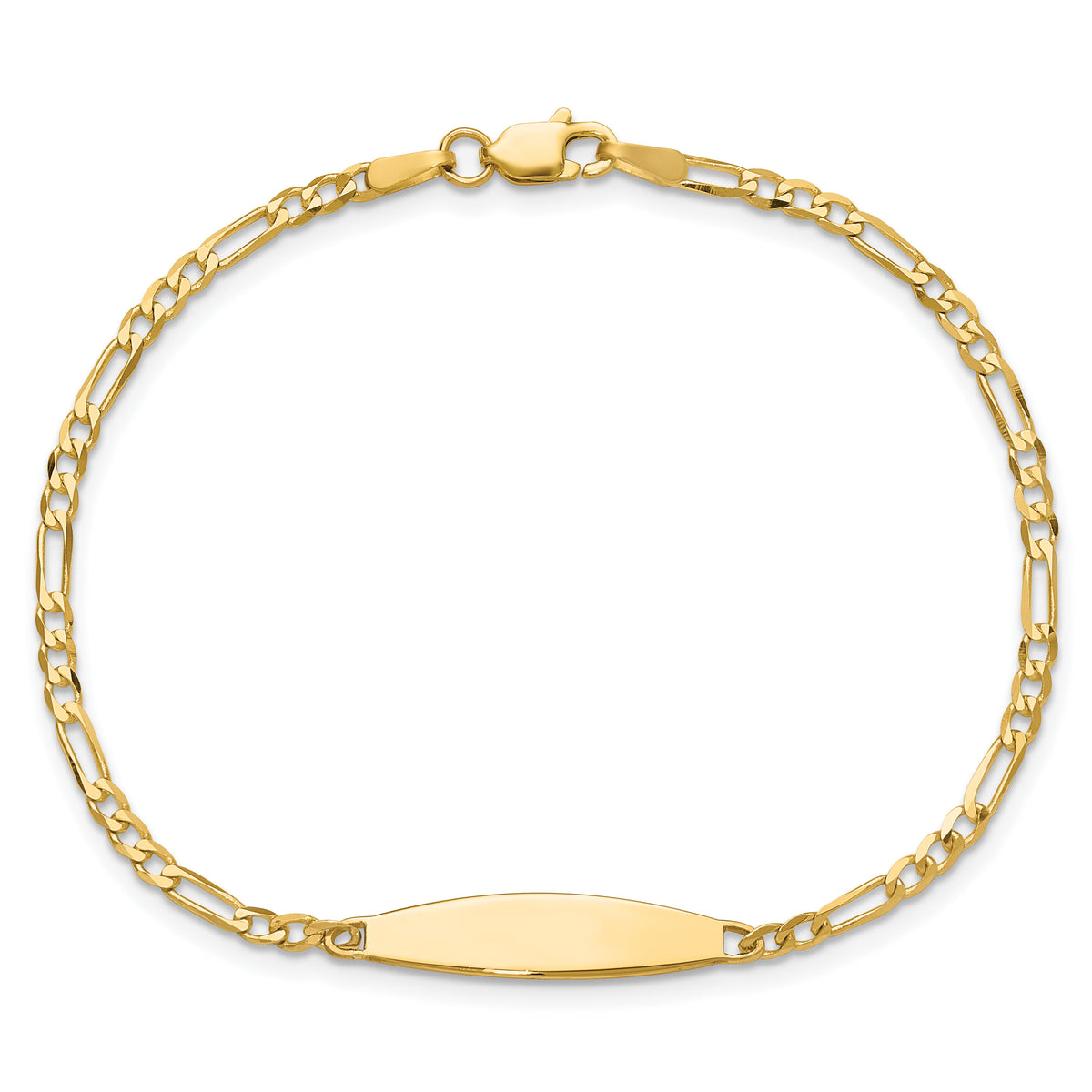 14k Figaro ID Bracelet-LID110-7