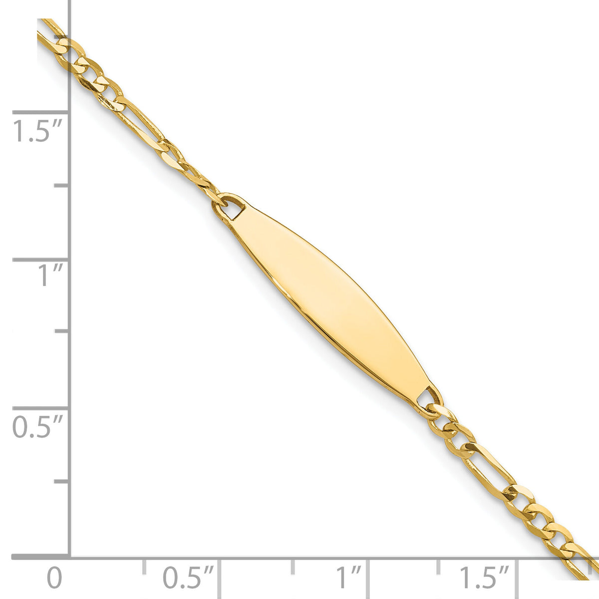 14k Figaro ID Bracelet-LID110-7