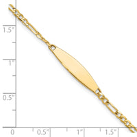14k Figaro ID Bracelet-LID110-7