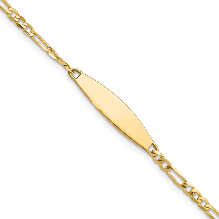 14k Figaro ID Bracelet-LID110-7
