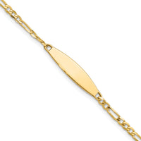 14k Figaro Link ID Bracelet-LID110-8