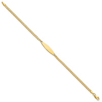 14k Curb Link ID Bracelet-LID111-7