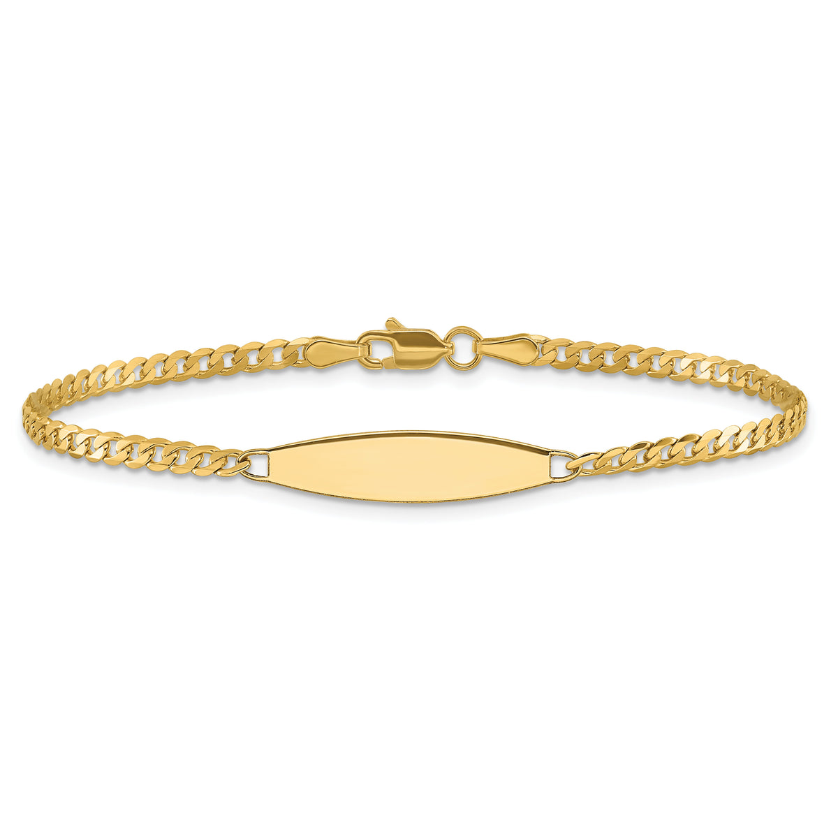 14k Curb Link ID Bracelet-LID111-8