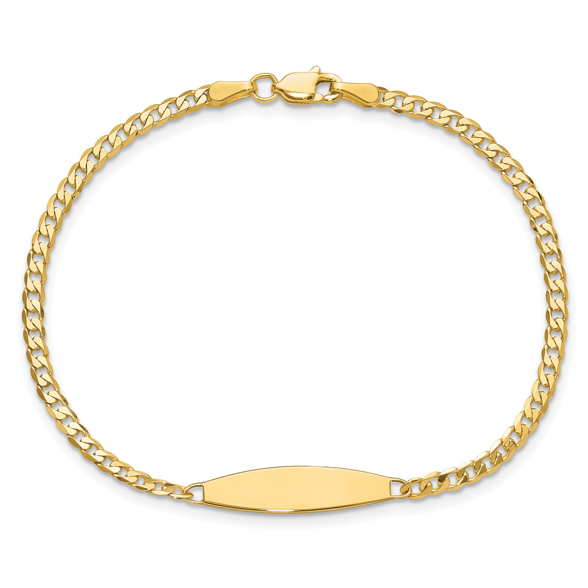 14k Curb Link ID Bracelet-LID111-7