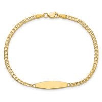 14k Curb Link ID Bracelet-LID111-8
