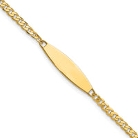 14k Curb Link ID Bracelet-LID111-8