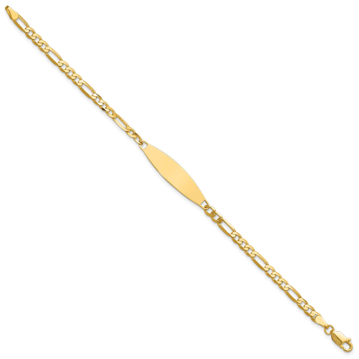 14k 3.0mm Figaro ID Bracelet-LID112-7