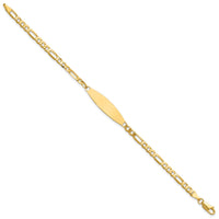 14k 3.0mm Figaro ID Bracelet-LID112-7