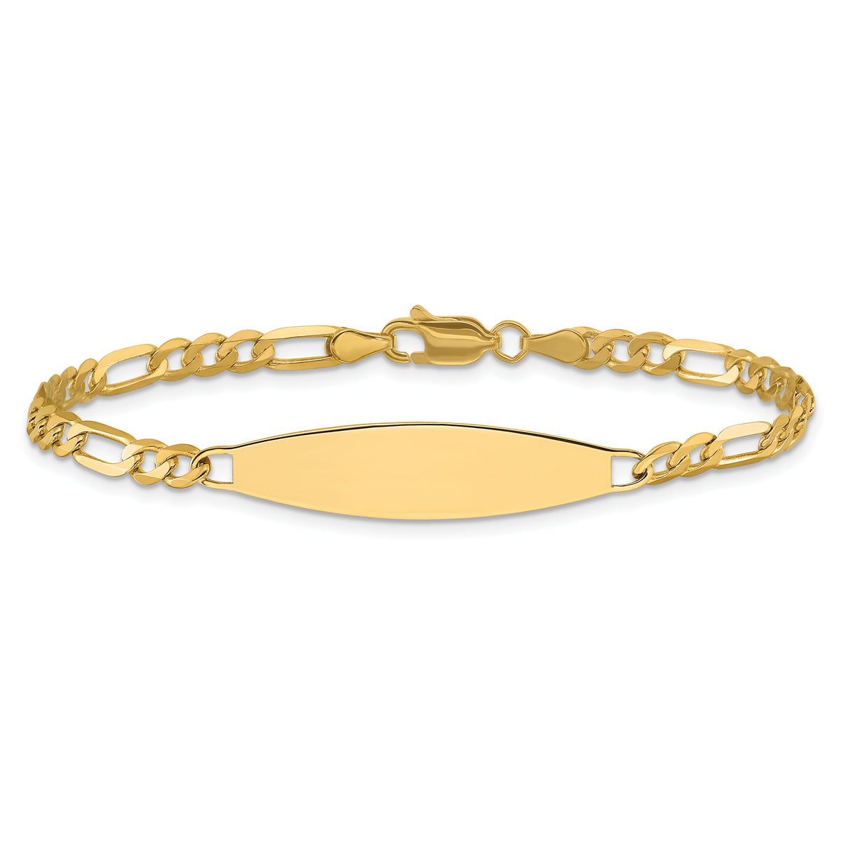 14k 3.0mm Figaro ID Bracelet-LID112-7