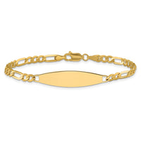 14k 3.0mm Figaro ID Bracelet-LID112-7
