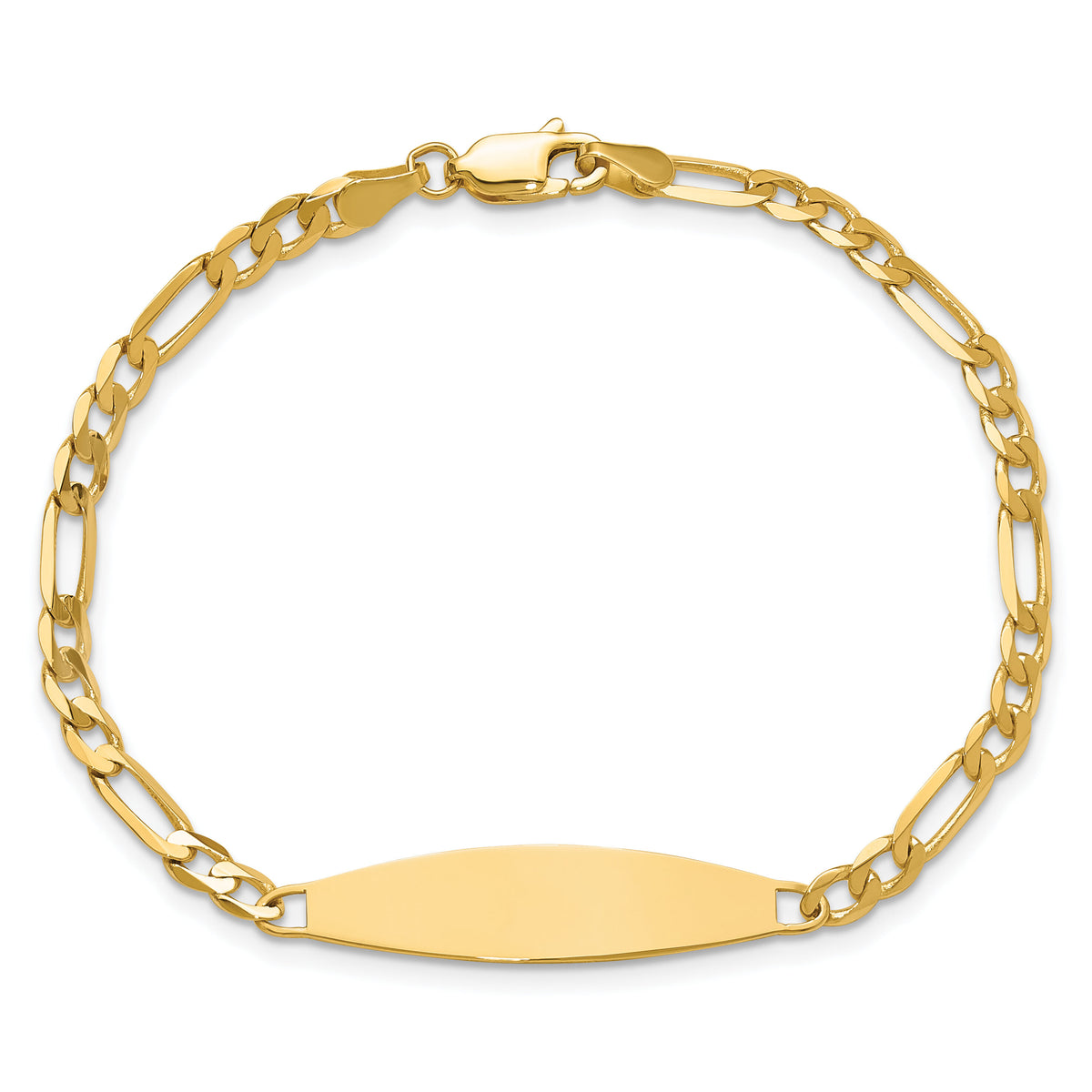 14k 3.0mm Figaro ID Bracelet-LID112-7