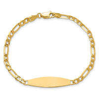 14k 3.0mm Figaro ID Bracelet-LID112-7