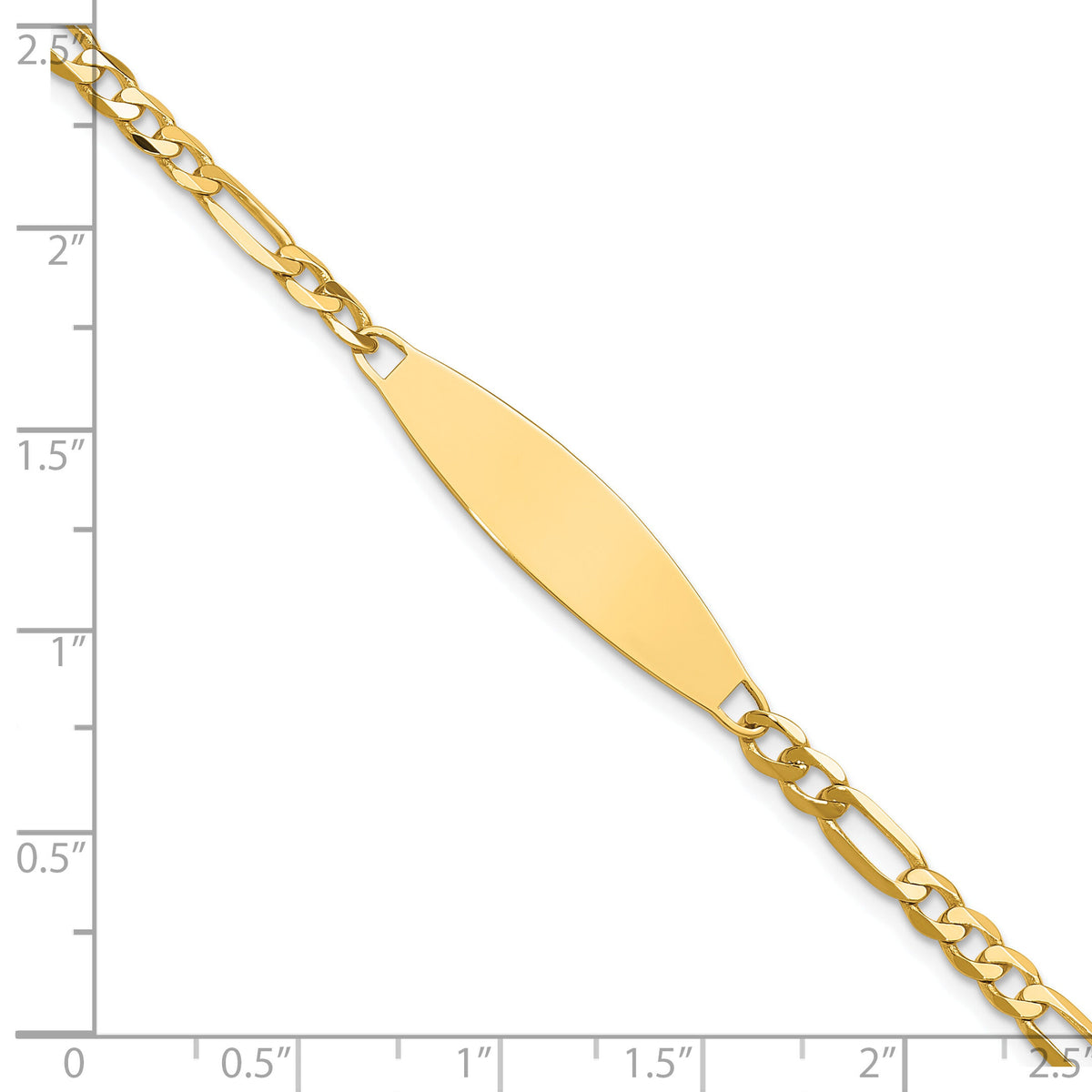14k 3.0mm Figaro ID Bracelet-LID112-7